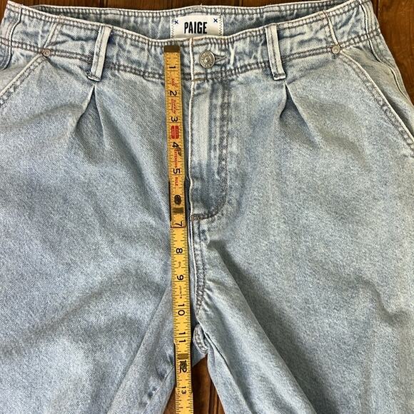 Women’s Paige pleated baggy denim high rise jeans side pocket size 27 - Picture 4 of 10
